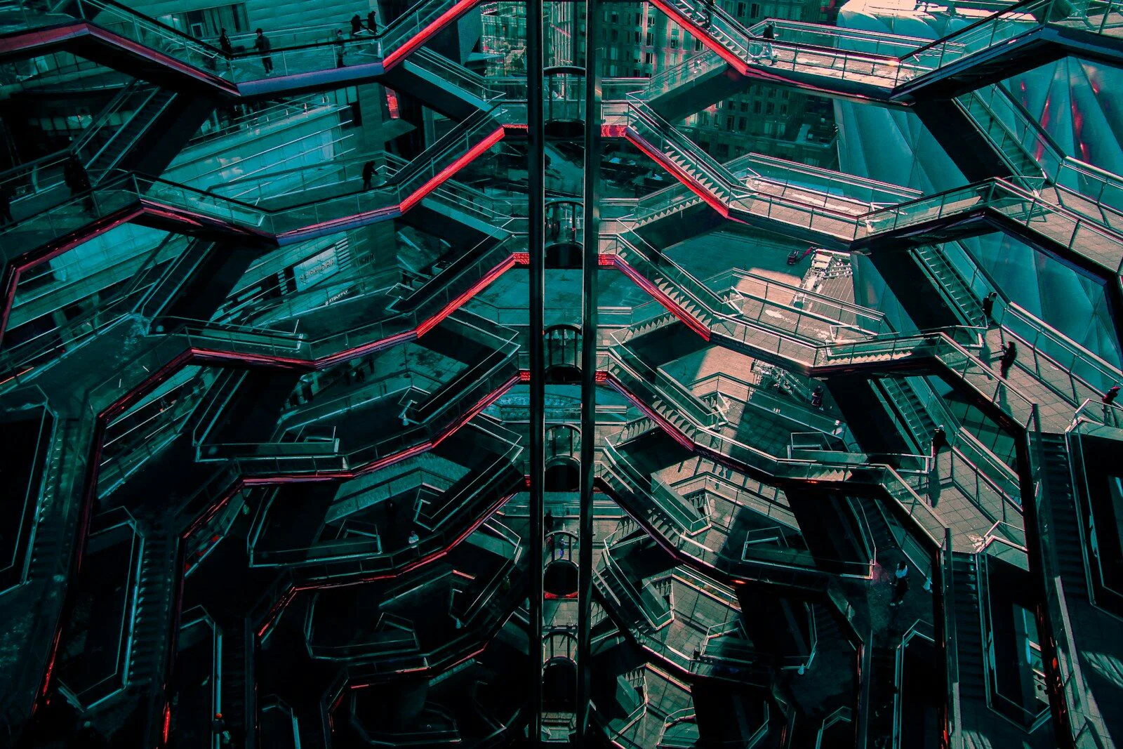 Staircases that form a honeycomb shape